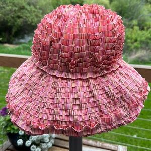 Kokin Stunning Summer Hat. Pink/Yellow/White. One Size